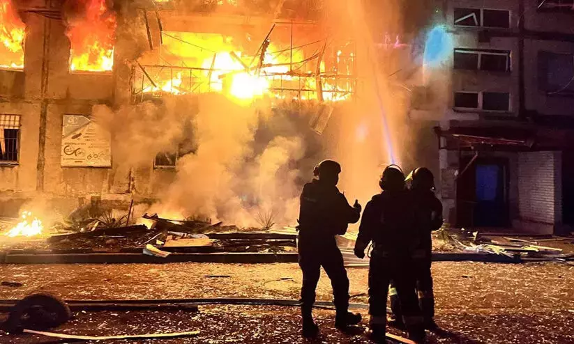 Russia, Ukraine trade attacks; 9 people killed Russia, Ukraine trade attacks; 9 people killed