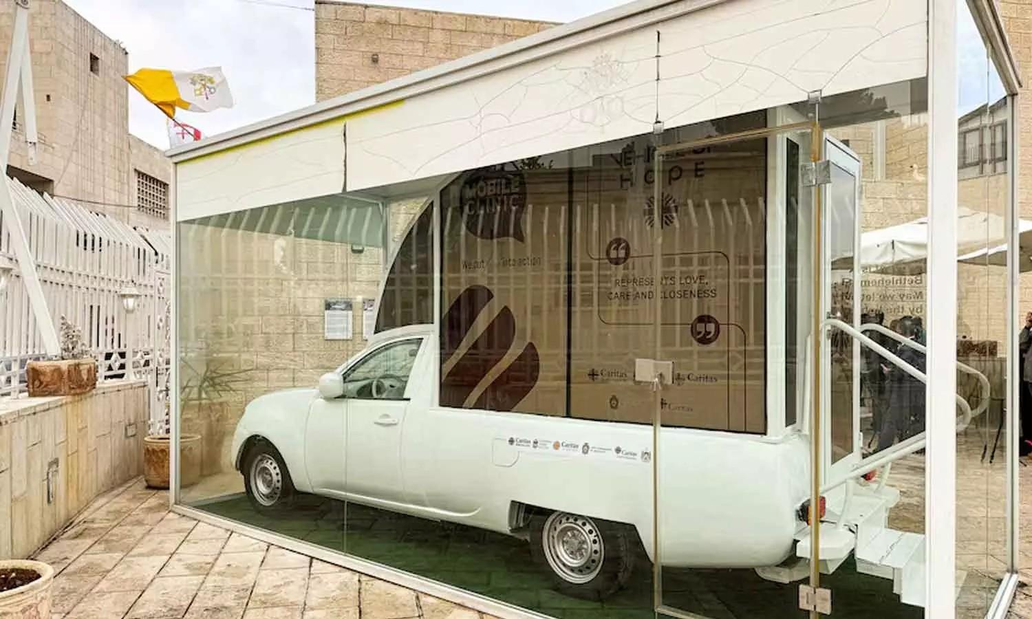 Pope Francis’s vehicle turned into mobile health clinic for children in Gaza