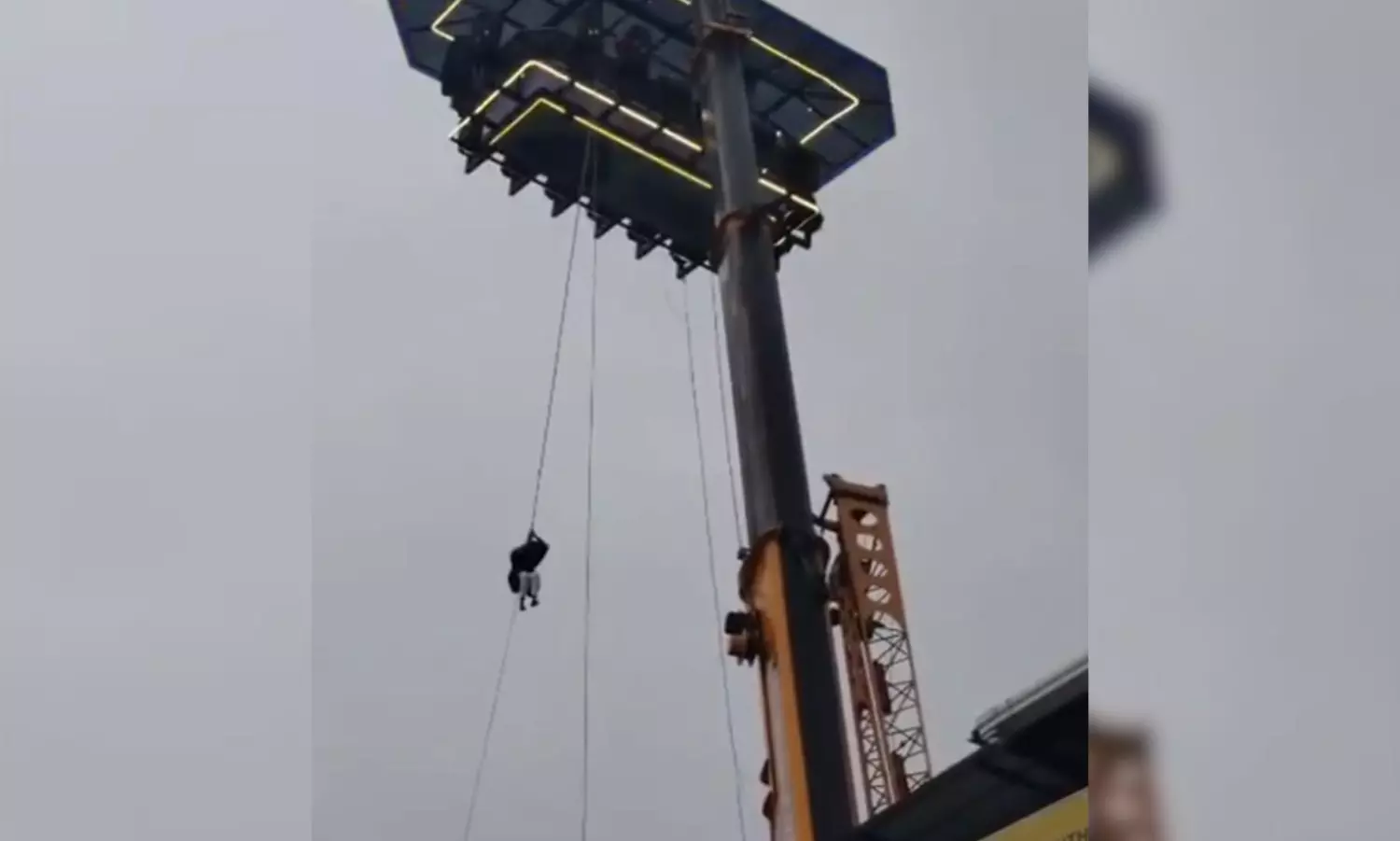 Kerala sky dining glitch leaves tourists stranded 150 feet up