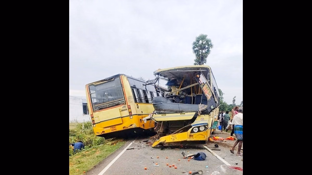 12 killed, over 40 injured as 2 buses collide head-on in Tamil Nadu