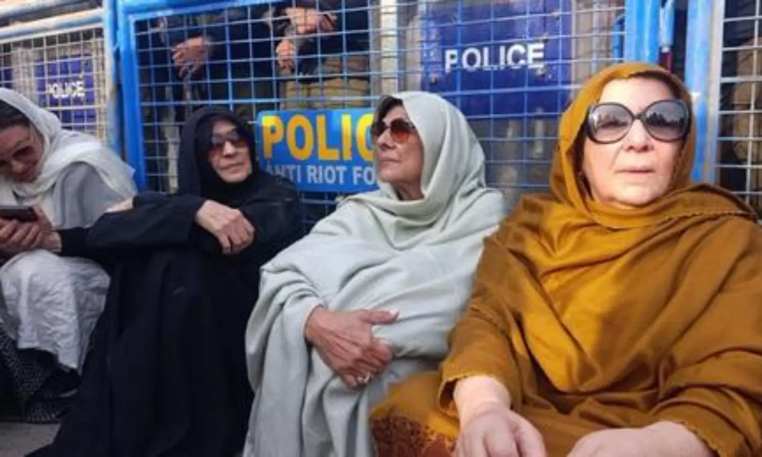 Imran Khans sisters, PTI members denied meeting; hold sit-in outside prison