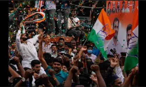 Telangana local polls: Congress bags over 50 per cent of Sarpanch posts in first phase Telangana local polls: Congress bags over 50 per cent of Sarpanch posts in first phase