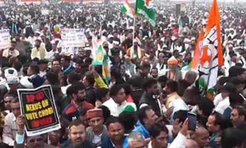 BJP slams controversial slogans ahead of Cong partys Vote Theft rally BJP slams controversial slogans ahead of Cong partys Vote Theft rally