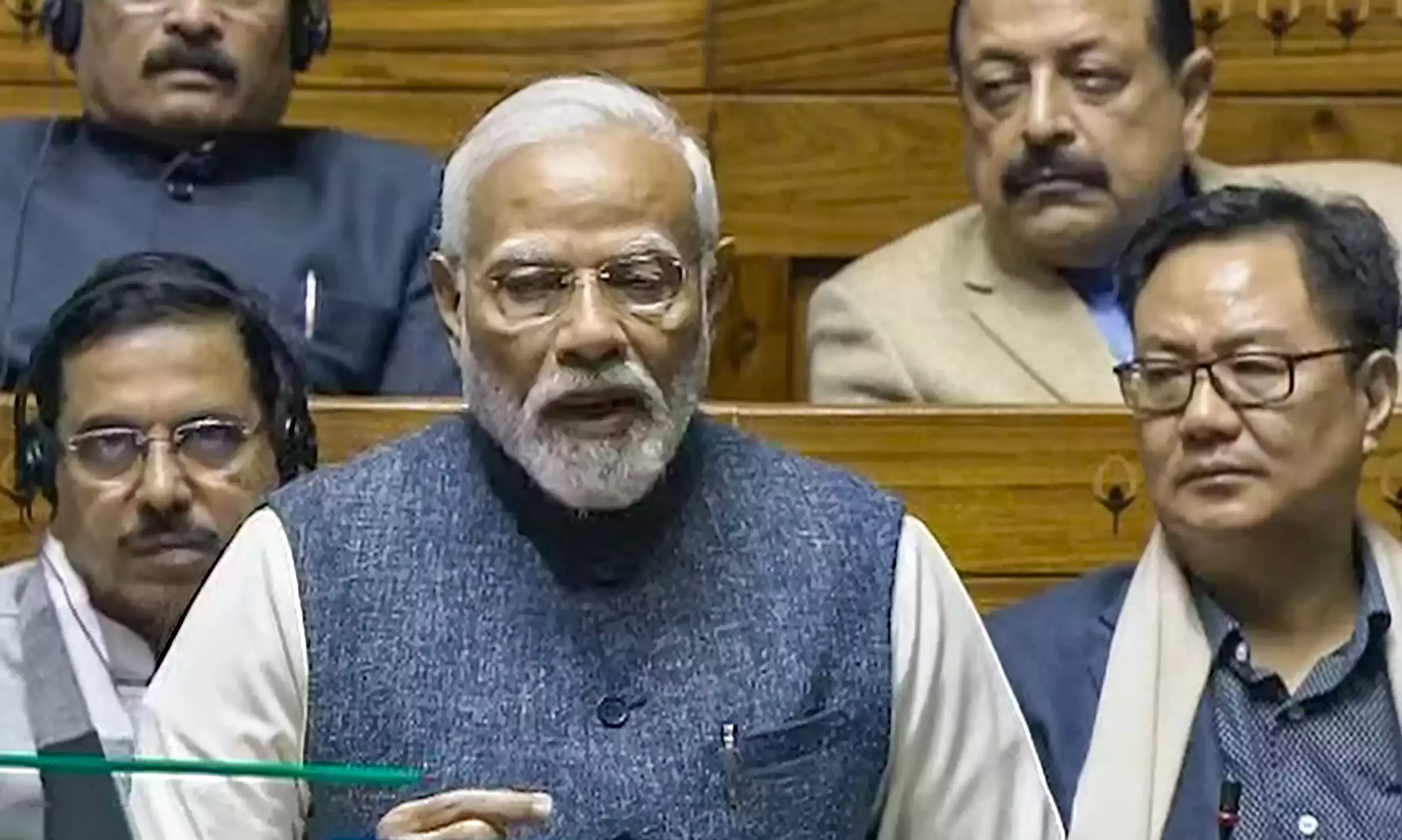 Lok Sabha briefly adjourned amid row over slogans against PM Modi at Cong rally Lok Sabha briefly adjourned amid row over slogans against PM Modi at Cong rally