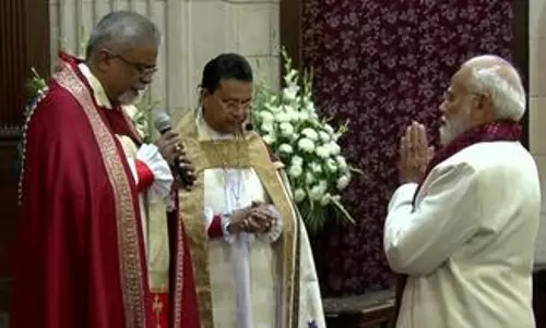 PM Modi joins Christmas morning service at Delhi church