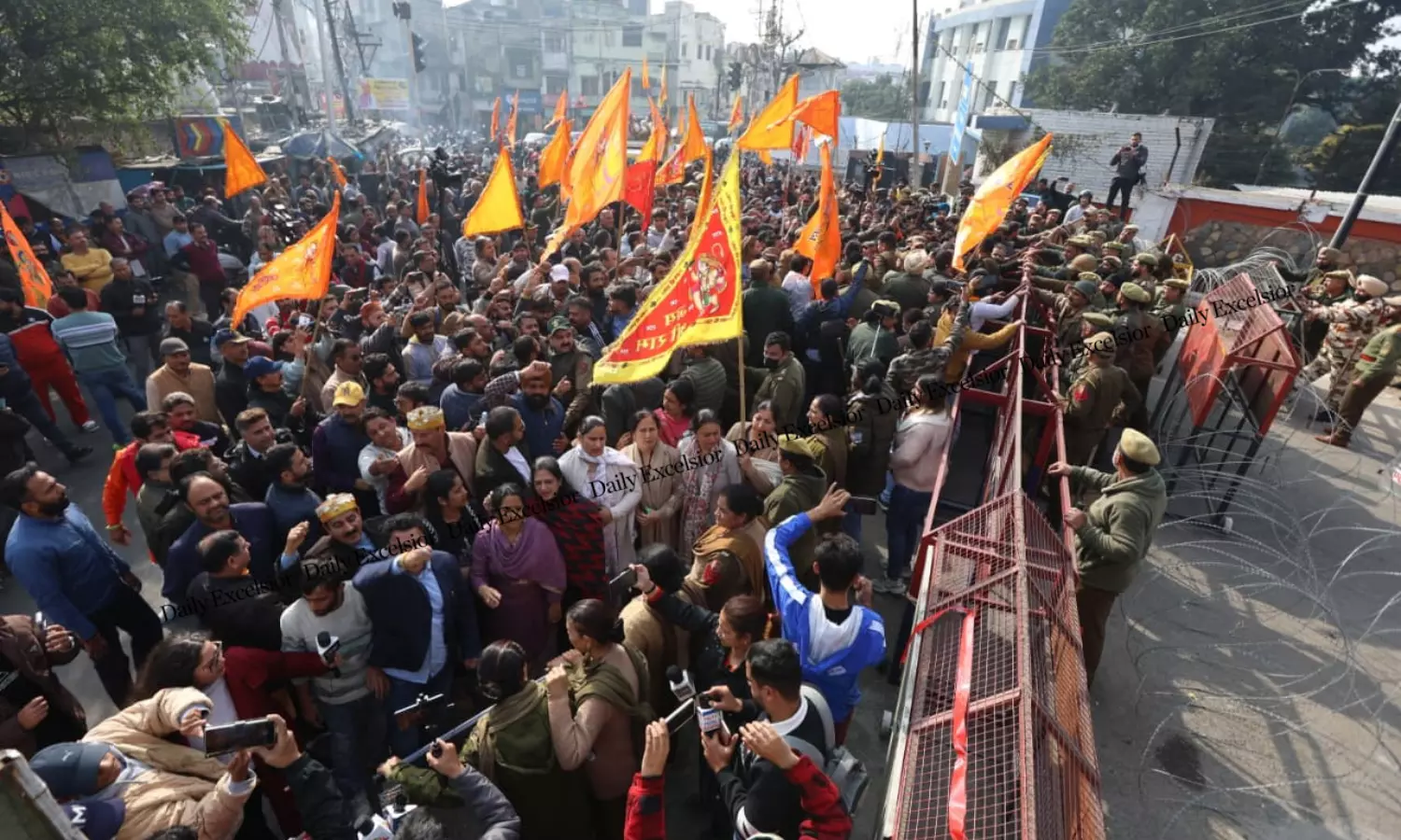 Jammu: Protests outside Lok Bhavan, LG’s effigy burnt over MBBS admission row
