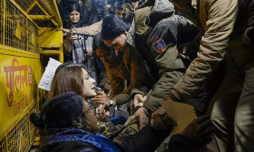 Unnao case protests before Parliament: Police detain women activists