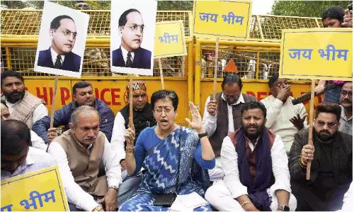 BJP cant stop us from going to our offices: Suspended AAP MLAs stopped at Delhi Assembly gates BJP cant stop us from going to our offices: Suspended AAP MLAs stopped at Delhi Assembly gates