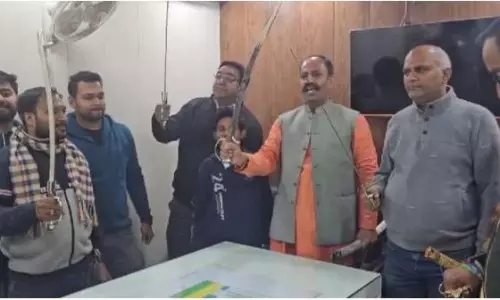 Hindu Raksha Dal chief, son arrested in UP for distributing swords