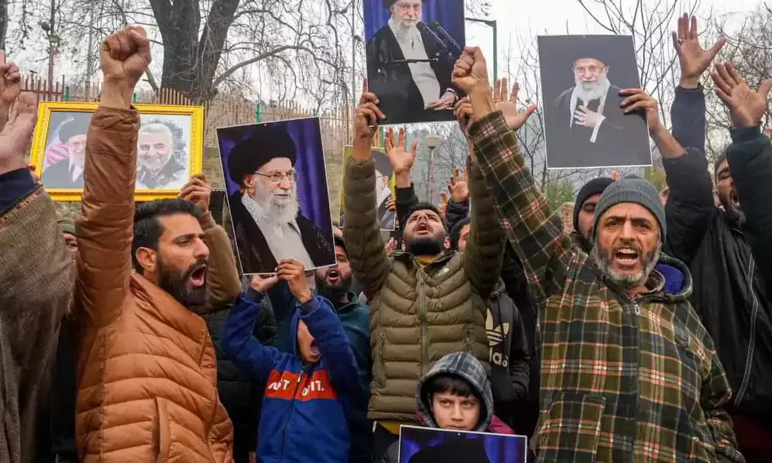Kashmiris hold peaceful pro-Iran rallies, sloganeer against US, Israel