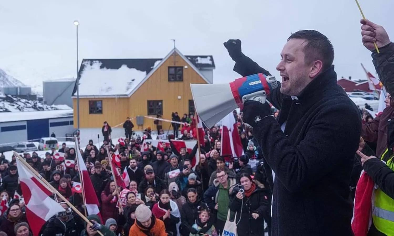 Greenlanders march in protest of Trumps threats to take over the Arctic Island