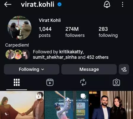 Virat Kohlis Instagram account restored after brief disappearance Virat Kohlis Instagram account restored after brief disappearance