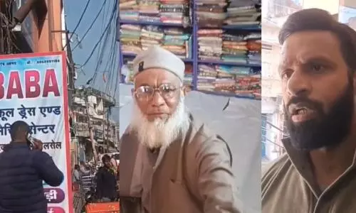Video shows local Hindu man confronting Hindutva men harassing Muslim shopkeeper