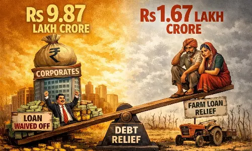 Centre writes off Rs 9.87 lakh crore for corporates, farmers get Rs 1.67 lakh crore relief