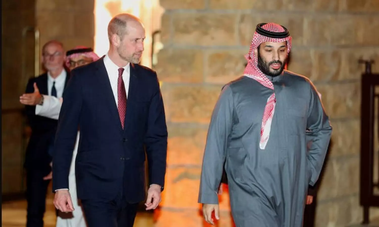 Saudi Crown Prince hosts Prince William at Diriyah heritage site