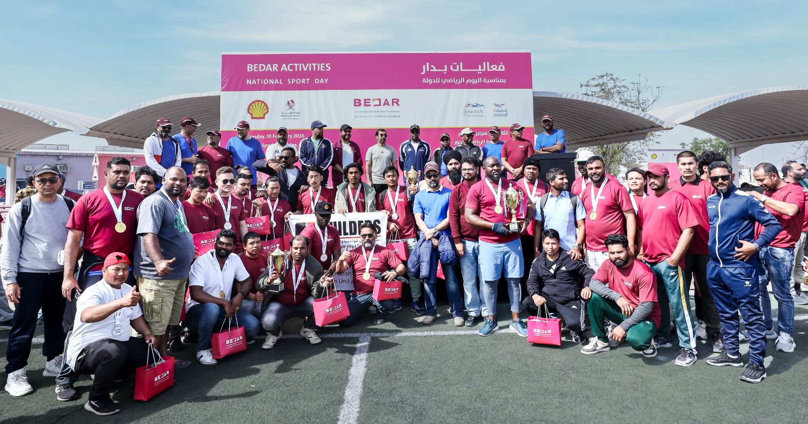 National Sport Day: MoI and Shell Qatar organise sports activities for 750 workers