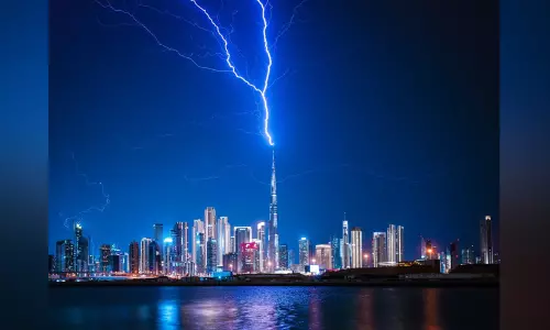 Lightning hits Burj Khalifa; tower safe, visuals go viral