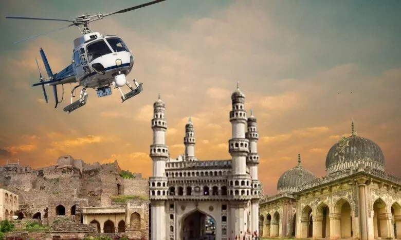 Helicopter tourism takes off in Hyderabad from April 9 Helicopter tourism takes off in Hyderabad from April 9