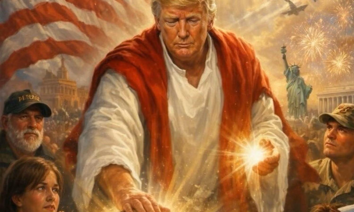 Trump depicts himself as Jesus healing the sick in AI image after locking horns with Pope