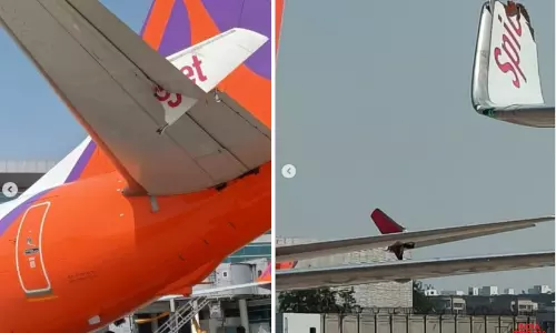 Aeroplanes collide at Delhi airport Aeroplanes collide at Delhi airport