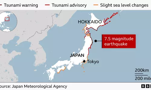 7.5 magnitude earthquake hits Japan, tsunami warning issued