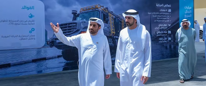 Dubai Crown Prince inspects flood-response unit, smart bus station