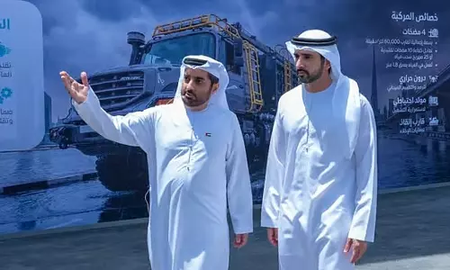Dubai Crown Prince inspects flood-response unit, smart bus station