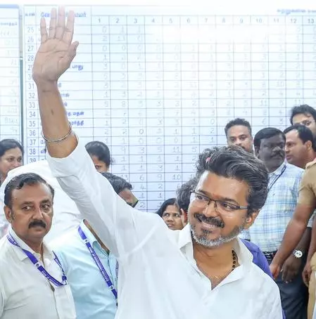 Vijay led TVK stakes claim to form government in Tamil Nadu Vijay led TVK stakes claim to form government in Tamil Nadu