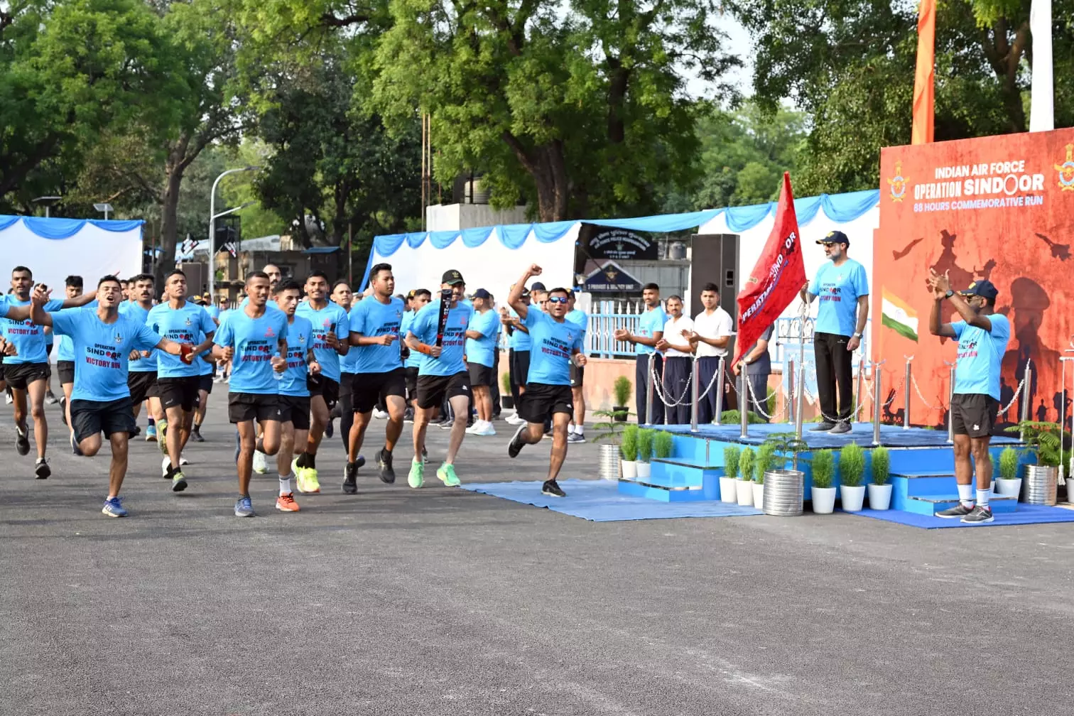 IAF, Army personnel hold 88-hr run to honour Operation Sindoor IAF, Army personnel hold 88-hr run to honour Operation Sindoor