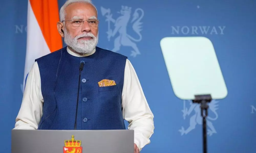 ‘Modi, why don’t you take some questions?’ Norwegian Journo heckles PM ‘Modi, why don’t you take some questions?’ Norwegian Journo heckles PM