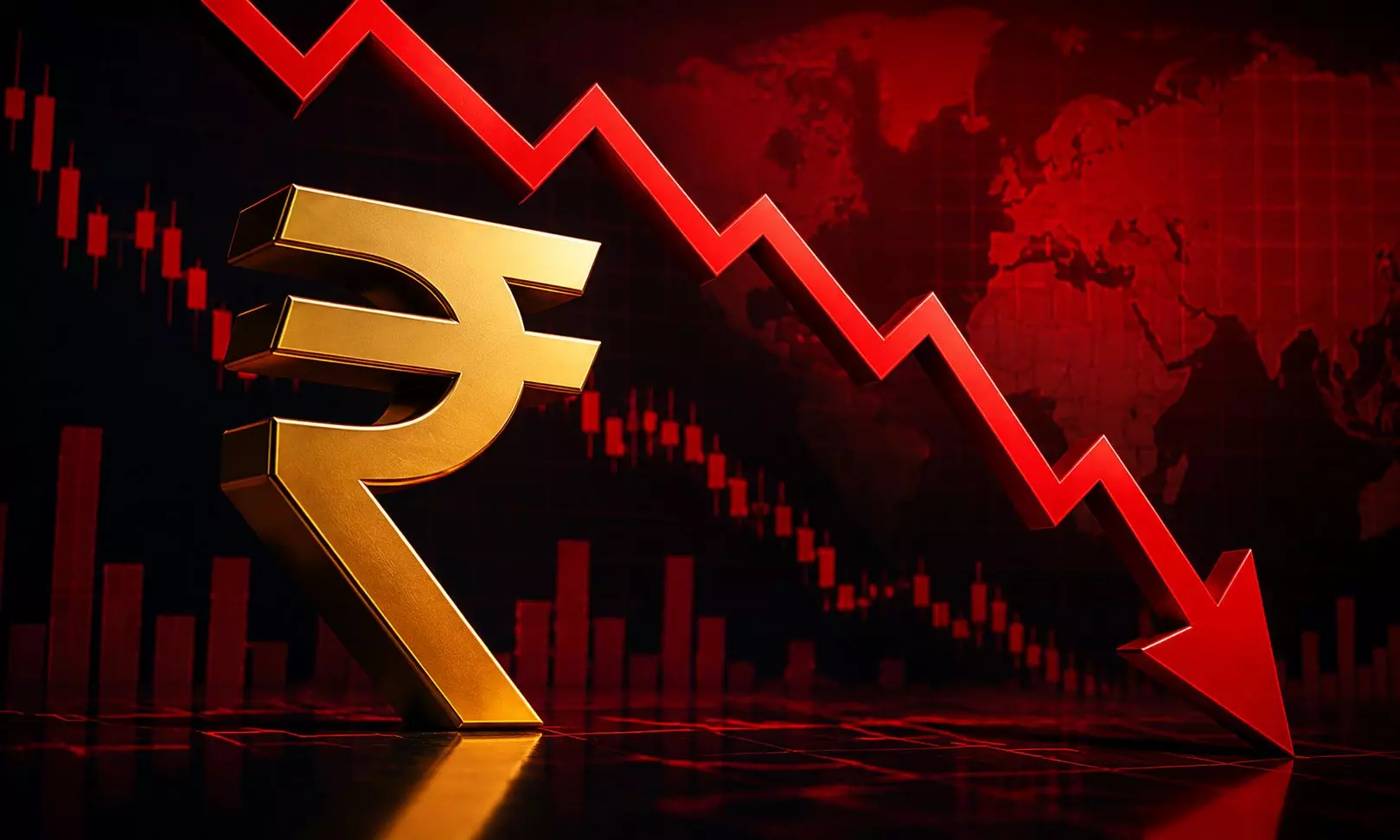 Rupee crashes to historic low amid deepening global turmoil Rupee crashes to historic low amid deepening global turmoil