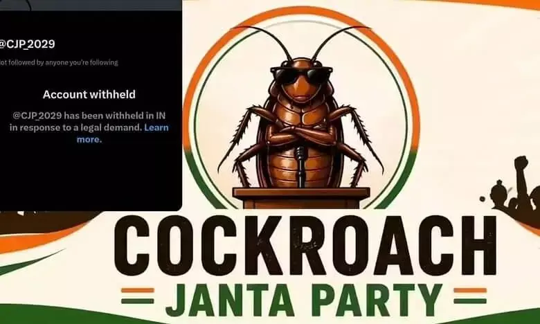 Cockroach Janata Party’s X account withheld in India; Instagram following surpasses BJP Cockroach Janata Party’s X account withheld in India; Instagram following surpasses BJP