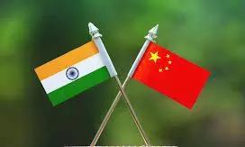 India china flags India china flags