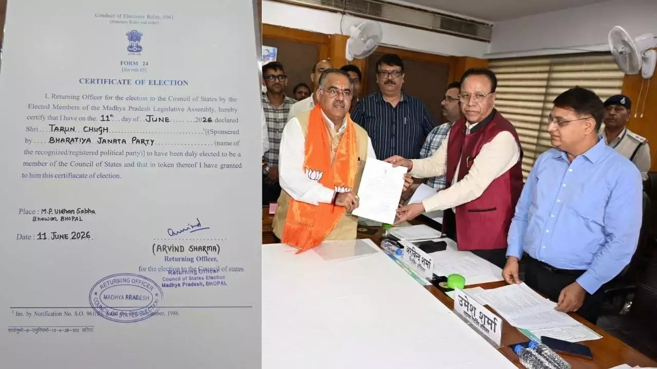 BJP wins all 3 Rajya Sabha seats from Madhya Pradesh unopposed BJP wins all 3 Rajya Sabha seats from Madhya Pradesh unopposed