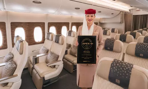 Emirates becomes ‘Best Overall Airline in the Middle East’ at 2026 APEX Awards Emirates becomes ‘Best Overall Airline in the Middle East’ at 2026 APEX Awards