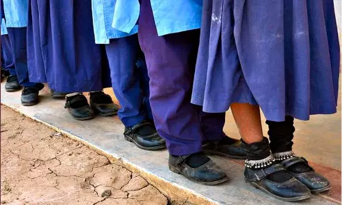 Karnataka to replace shoes with slippers for school students Karnataka to replace shoes with slippers for school students