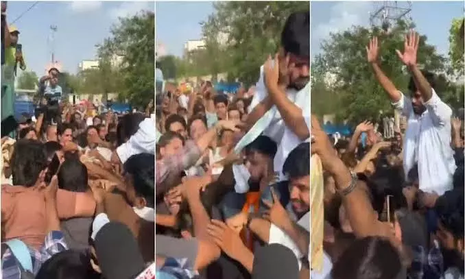Cockroach Janta Party founder assaulted during Jaipur protest Cockroach Janta Party founder assaulted during Jaipur protest