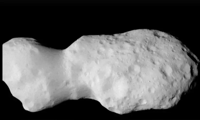 NASA finds wobbling peanut asteroid with signs of ancient water