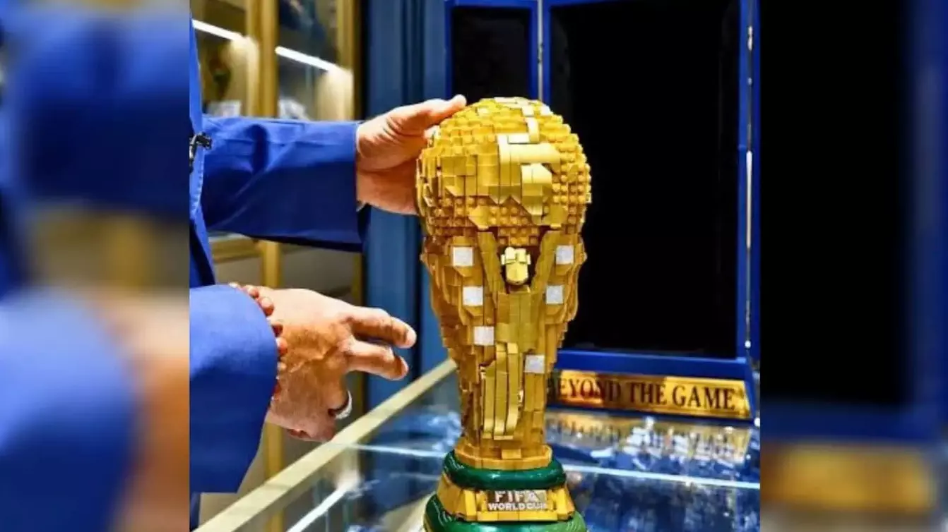 Dubai: Indian jeweller creates Dh300,000 diamond-studded Lego World Cup trophy Dubai: Indian jeweller creates Dh300,000 diamond-studded Lego World Cup trophy