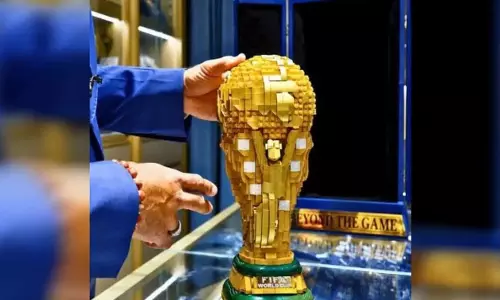 Dubai: Indian jeweller creates Dh300,000 diamond-studded Lego World Cup trophy Dubai: Indian jeweller creates Dh300,000 diamond-studded Lego World Cup trophy