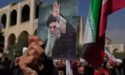 Khameni’s 14-month-old grandchild’s coffin dominates his farewell Khameni’s 14-month-old grandchild’s coffin dominates his farewell