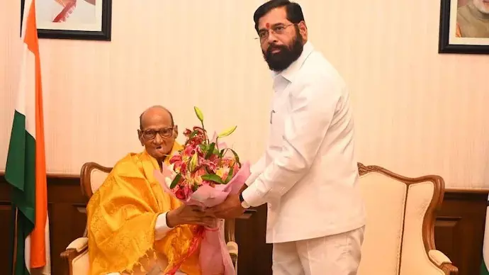 Pawar-Shinde meeting fuels talk of shifting political equations in Maharashtra Pawar-Shinde meeting fuels talk of shifting political equations in Maharashtra