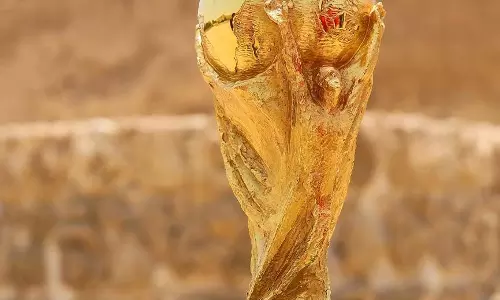 10-foot World Cup trophy replica unveiled at Kochi Fan Park 10-foot World Cup trophy replica unveiled at Kochi Fan Park