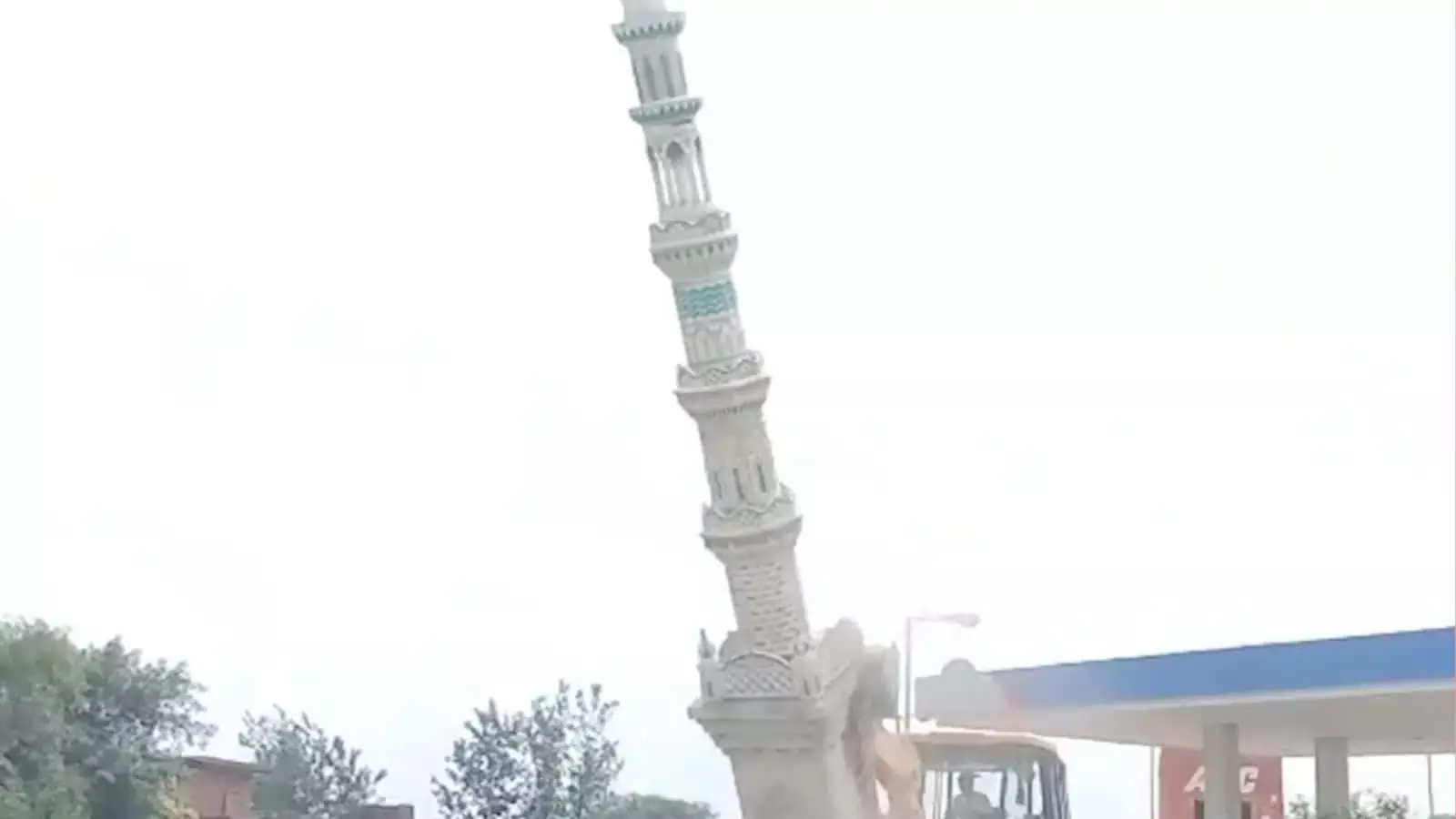 UP demolishes illegal Eidgah built on graveyard land in Sambhal UP demolishes illegal Eidgah built on graveyard land in Sambhal