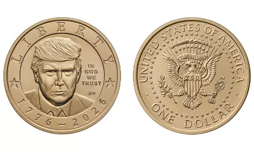 Trump to feature on new US $1 coin marking 250 yrs of independence Trump to feature on new US $1 coin marking 250 yrs of independence
