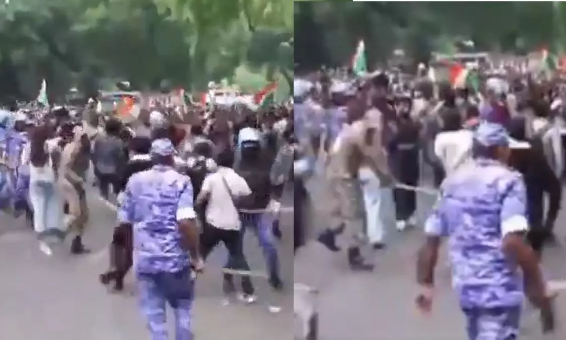 Delhi Police deny lathi charge on CJP protesters despite viral videos from Jantar Mantar Delhi Police deny lathi charge on CJP protesters despite viral videos from Jantar Mantar
