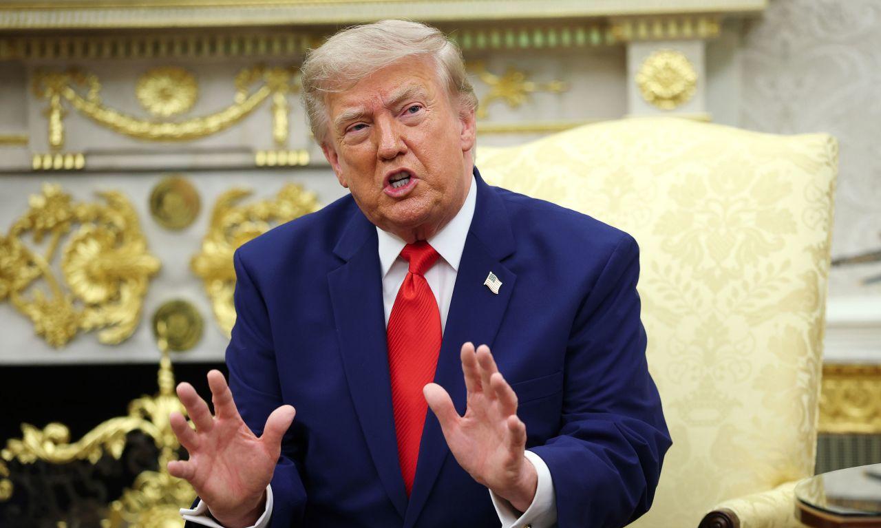 Trump threatens strikes on Iranian infrastructure if ships targeted in Hormuz