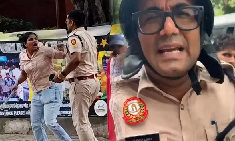 CJP movement scorches Delhi; HC removes cop who slapped woman protester CJP movement scorches Delhi; HC removes cop who slapped woman protester