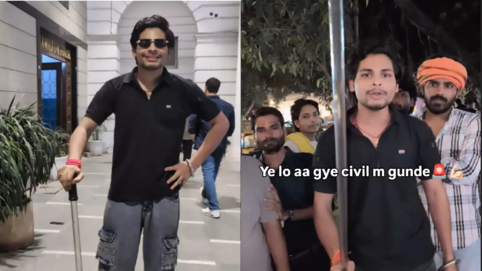 Video: Hindutva extremist, cow vigilante threatens CJP protesters Video: Hindutva extremist, cow vigilante threatens CJP protesters