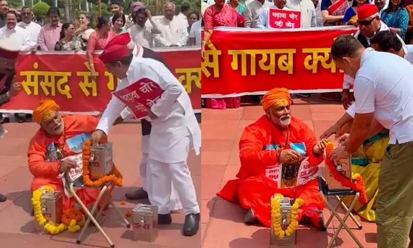 Rahul Gandhi booked over temple loot play in Parliament Rahul Gandhi booked over temple loot play in Parliament